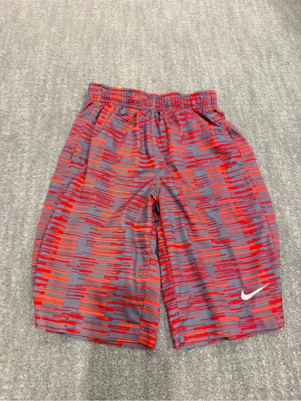 Nike Red & Gray Boys' Graphic Athletic Shorts